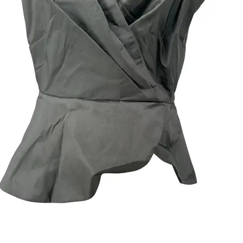 Vintage Yolanda Arce Y2K Formal Prom Top Blouse Zip Tulip Sleeveless Goth Glam 6 Black