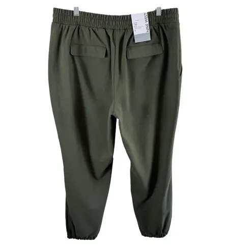 Nine West  NWT Green Tie-Waist Mid Rise Tapered Ankle Stretchy Jogger Size L