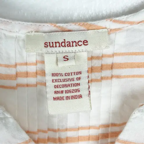 Sundance Striped Tassel Tie Closure Long Sleeves Let Thrift Blouse, Size Small