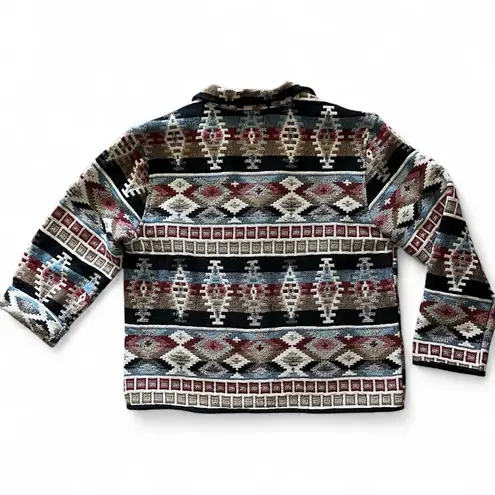 Jane Ashley Vintage 100% Cotton Aztec Southwestern Boho Jacket - Petite XL