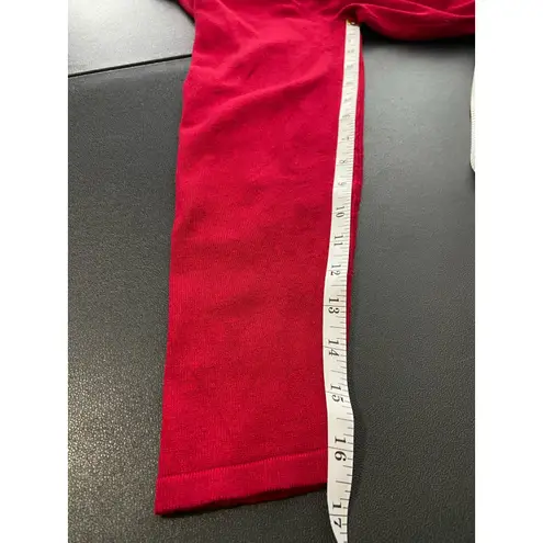 Pina Rossi Sweater Womens 1X Long Sleeve Ruched Sides Cowl Red Off On Shoulder