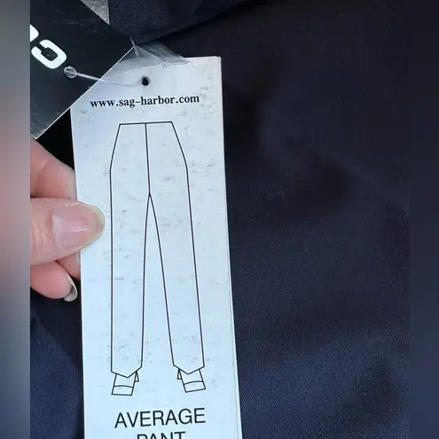 Sag Harbor NWTS Navy Blue Machine Washable Comfort Stretch Sz 12P Pleat…