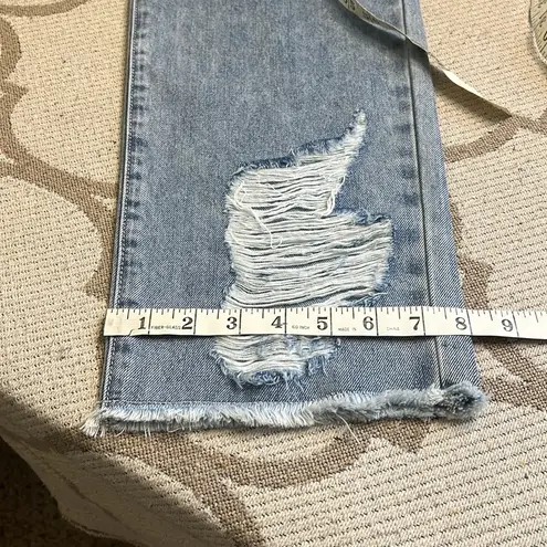 Dance & Marvel Distressed Blue Denim Jeans, size large, style #:dmp20288