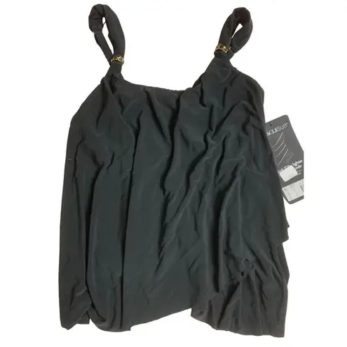 MiracleSuit New. black tankini top. 8 Retail $124