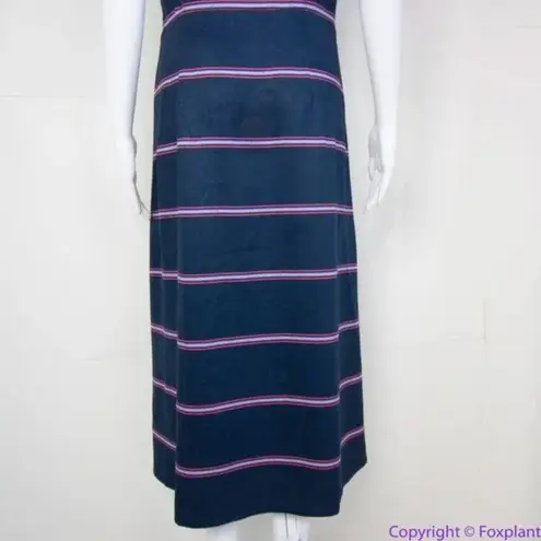 Hutch navy blue stripes shirt dress button sleeveless wrap waist with collar, 1X