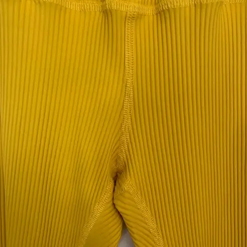Carbon38 Ribbed 7/8 Legging Womens XS Yellow Athletic Pants
