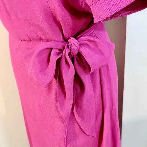 Maeve NWT Raspberry Resort Puff Sleeve Tie Waist Dress Women’s Size 14
