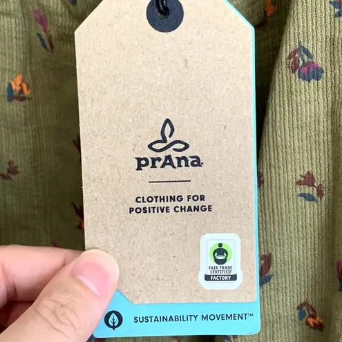 prAna NWT Little Palm Tie Cami in Sweet Grass Meadow