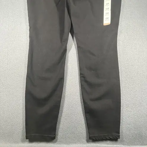 Wonderly Pull On Jeggings Womens 12P Black Flex Stretch Pants Flat Front
