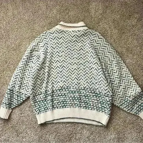 VTG Collared sweater cozy sweater wool blend collared grandpa sweater White Size L