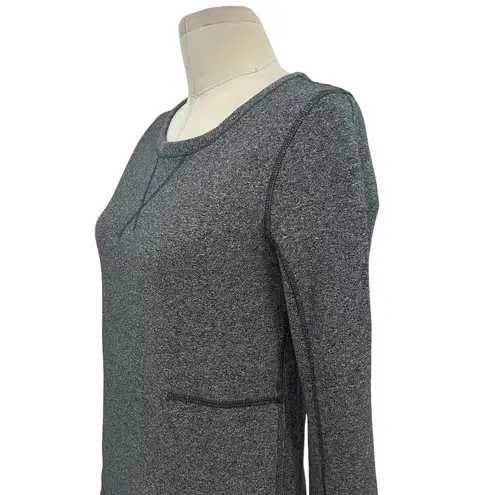 Lululemon  Exhalation Pullover Heathered‎ Speckled Black Gray Size 4