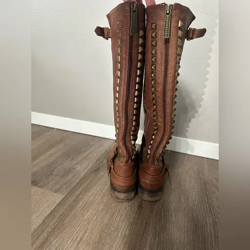 breckelle's Breckelle Trooper Brown Studded Buckle Riding Knee High Boot