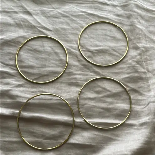 Gold 4 Band Bangle Bracelet Minimalist Jewelry