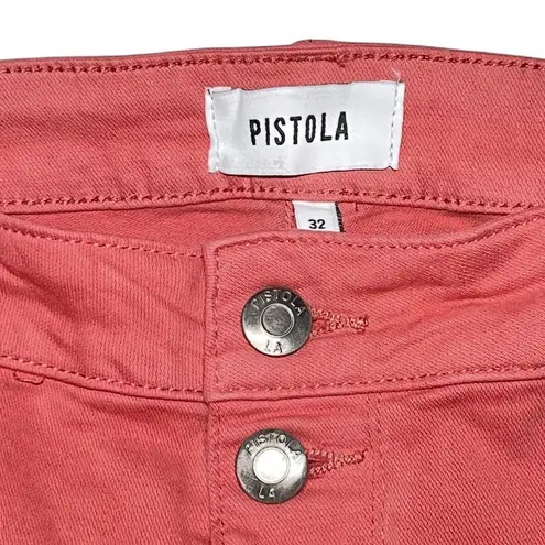 Pistola Red Rock Exposed Button Fly High-waist Straight Leg Pants Size 32 Ankle