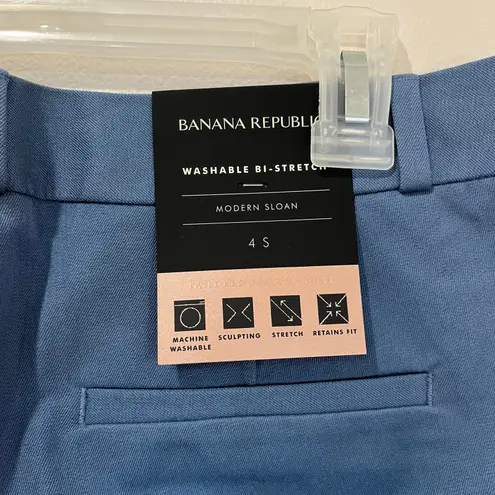 Banana Republic  Modern Sloan Washable Bi-Stretch Ankle Pants Blue 4 Short