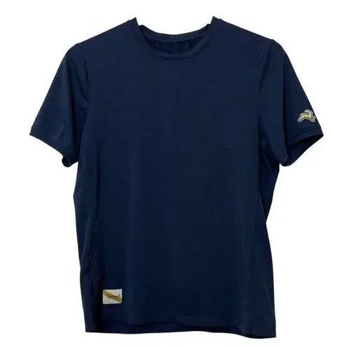 Tracksmith Session Tee Women’s Medium Navy Stretch UV Protection Breathable Blue