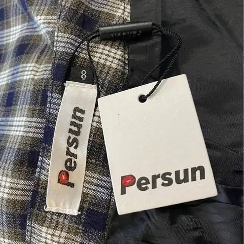 Persun Plaid Mini Skirt Academia Black Combo 8