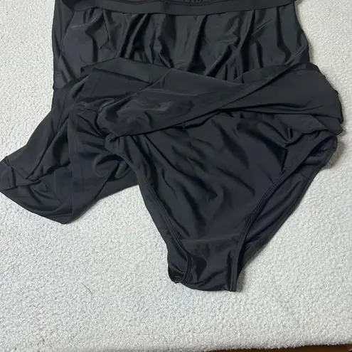 Honey Mark Sage Swim Romper Womens 3XL Black Sleeveless Stretch Fit Pockets NEW Size undefined