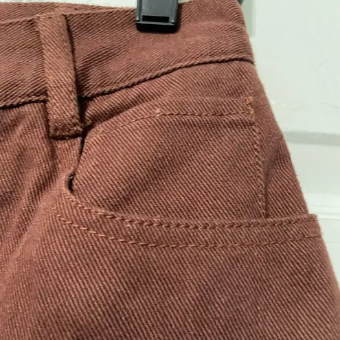 C/MEO COLLECTIVE Cross Over Wide Leg Cropped Jeans in Mahogany Size 4 NWT