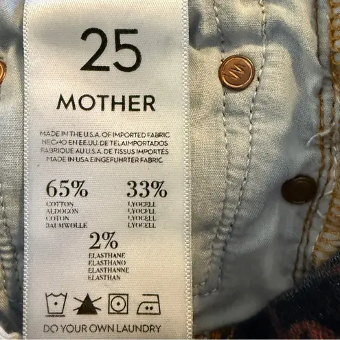 MOTHER the Looker Cherry Pickin Skinnies Size 25 Black