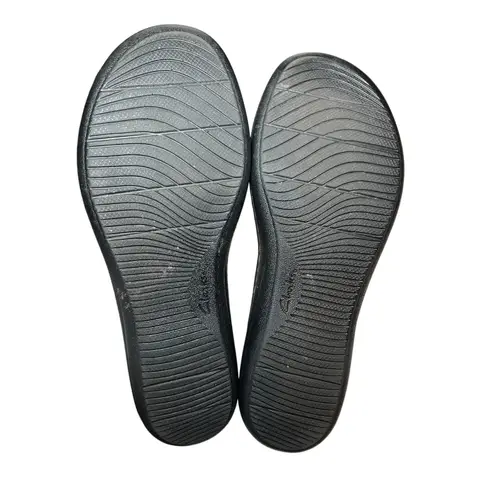 Clarks Laurieanne Rae Women's 11 Sandals White Blue Floral Slip On Comfort Shoes