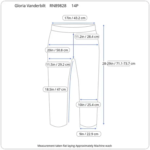 Gloria Vanderbilt Women Denim Cropped Pants Size 14P Split Hem Flat Front