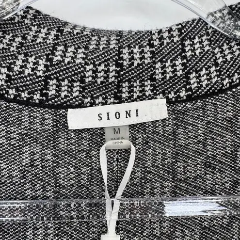 Sioni Sweater Vest Womens Medium Black White Knit Viscose