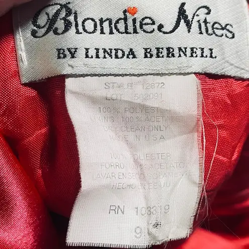 Vintage Y2k Satin Halter Neck Gown Ruched Mermaid Ruffled Slits Coral Hot Pink 4