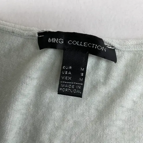 Mango MNG  collection linen mint green tank top SZ M  BUST 36 us4