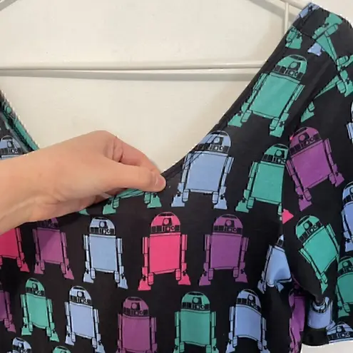 Her Universe STAR WARS Black Multi R2-D2 R2D2 Graphic Mini Fit & Flare Dress M