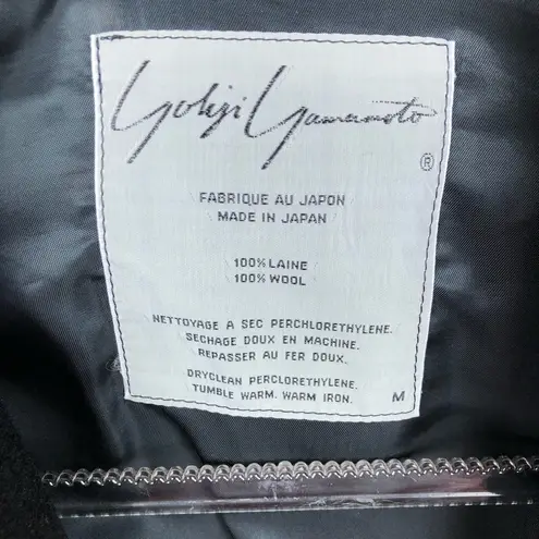 Yohji Yamamoto Black Wool Coat Vintage Medium