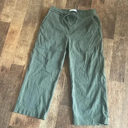 Liverpool  Los Angeles Olive Straight Leg Linen-Like Trouser Pants