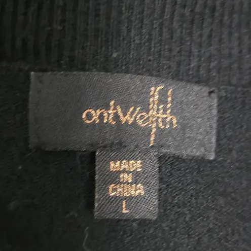 On Twelfth L Black Semi-Sheer Sleeve Sweater – Refined Modern Style