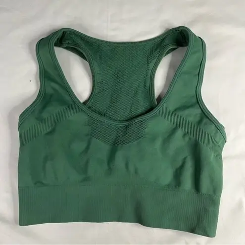 Koral Size S Duffle Green Cedar Seamless Sports Bra Gym Active Stretch Racerback