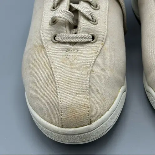 Easy Spirit Womens Natural Canvas Shoes Sneakers Size 8.5 D Lace Up