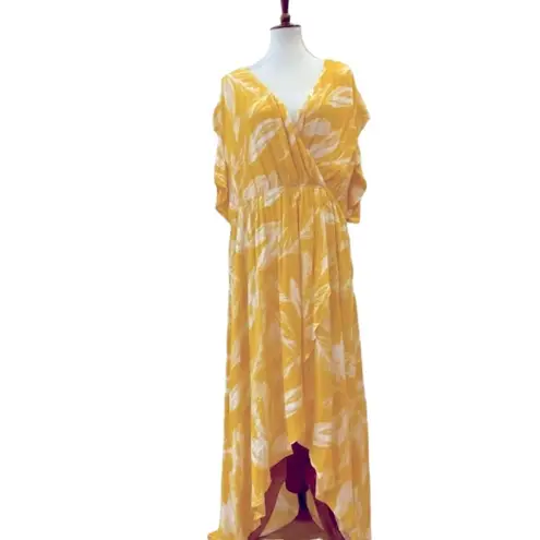 City Chic Maxi Dress 22 Fall Plus Size Long Dress Boho Plus Tropical Dress XL