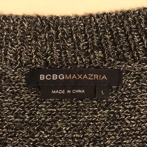 BCBGMAXAZRIA Tweeted Metallic Sweater