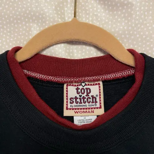 Morning Sun Vintage Grandma Cardinal Women’s Sweater Top Stitch by Size 2X