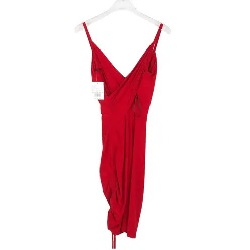 David's Bridal  Morgan & Co Red Spaghetti Strap Mini Dress Bodycon Size 1