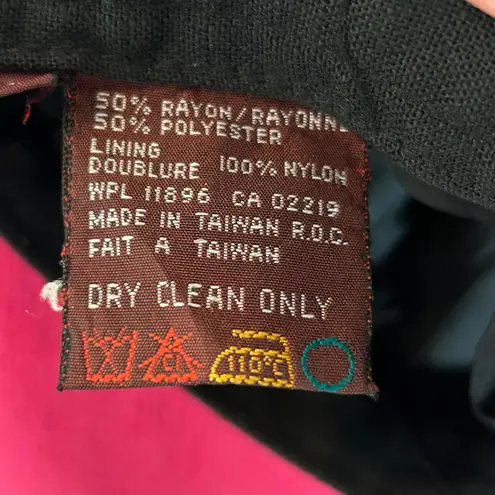 Women's Black Midi Skirt Polyester Rayon Blend Vintage