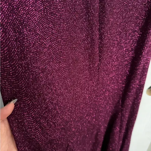 Gunne Sax Jessica McClintock Strapless Magenta Dress GLITTER