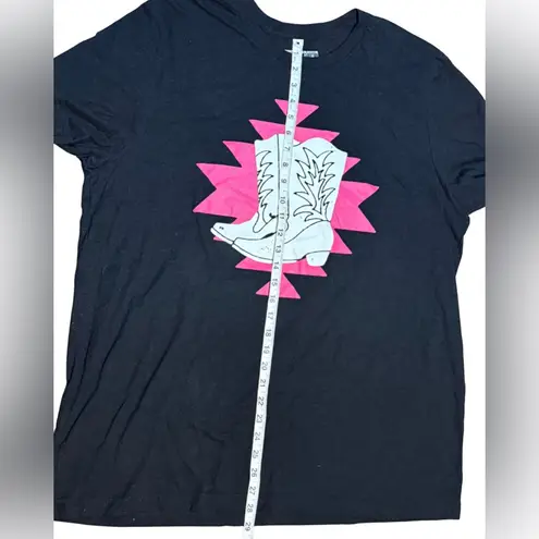 Western Graphic Tee 2X Plus |β Black Pink Cowboy Shirt | Rowdy Crowd Boutique