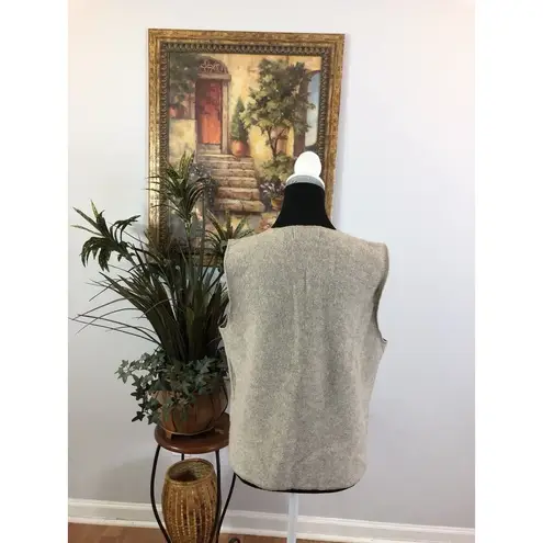 Rafaella Eddie Bauer Outdoor Outfitters Women Sweater Vest 100% Wool Open Front 4 Buttons