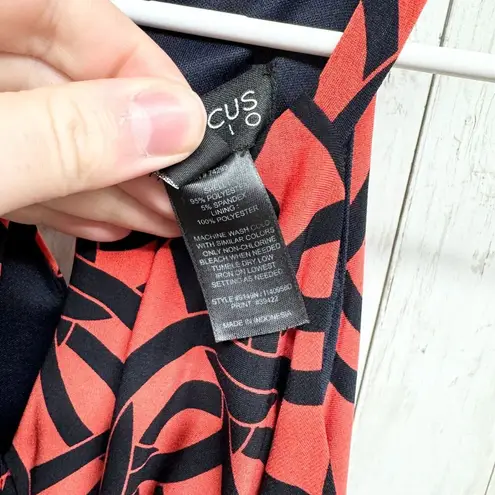 ENFOCED STUDIOS Dress Women Size 4 Maxi Red/ Black Halter Neck Sleeveless Red