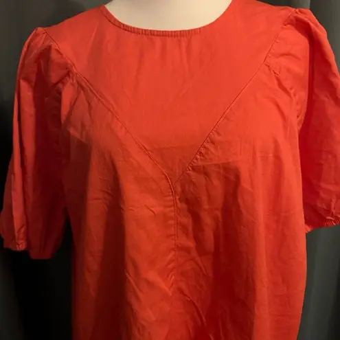 Millennium short sleeve coral dress with shirt sleeves and elastic on the end Orange Size XL