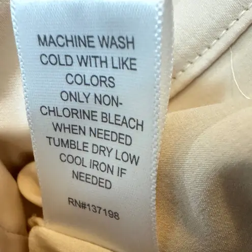 House of Harlow 1960 Cargo Pants Women's Size 10 High Waist Satin Champagne Tan