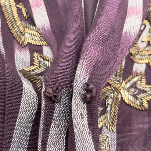 Soft Surroundings Womens Jacket 1X Beaded Embroidered Artsy Boho Statement Glam