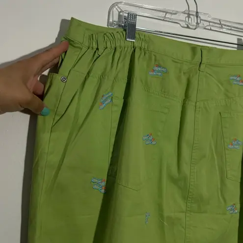 NWT Statement Island Sandal Print Skirt Size 22W Green