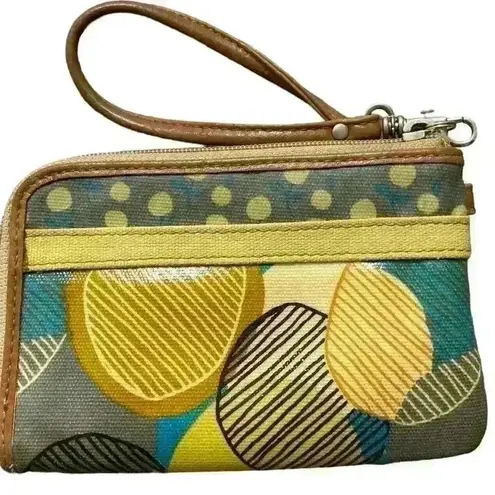 Fossil  key-per wristlet wallet zip up card slots