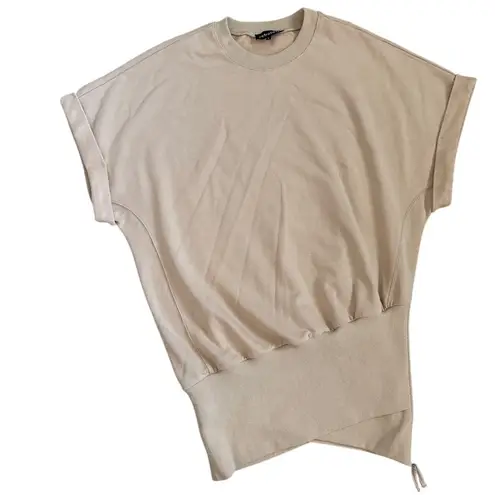 Retrofete Coleen Sweatshirt Mini Dress in Tan Size Large